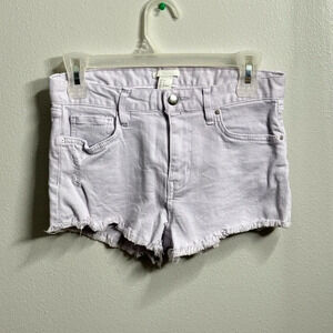 H&M Women Lilac Cut Off Jean‎ Shorts Size 2.